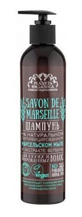 Шампунь для волос &quot;SAVON DE MARSEILLE&quot;, для сухих, поврежденных волос PLANETA ORGANICA (400 мл)